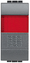Кнопка 10А, 1P-NО + индикатор с красным рассеивателем