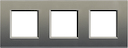 LivingLight Рамка прямоугольная, 3 поста, цвет Серый шелк
