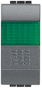 Кнопка 10А, 1P-NО + индикатор с зелёным рассеивателем