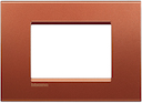 LivingLight Рамка прямоугольная, 3 модуля, цвет Красный шелк