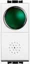 Кнопка 10А, 1P-NО + индикатор с зелёным рассеивателем