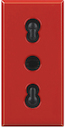 Axolute Розетка 2К+З, 10 и16 А 250 В~ с заземляющими контактами, автоматические клеммы, цвет красный