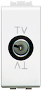 Экранированная TV розетка проходная 1 модуль, "папа"