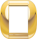 LivingLight Рамка овальная, 3+3 модуля, цвет Золото