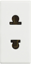 Axolute Розетка 2К, 16 А с защитными шторками Евро – Американский стандарт, цвет белый