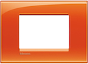 LivingLight Рамка прямоугольная, 3 модуля, цвет Оранжевый