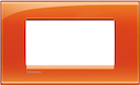 LivingLight Рамка прямоугольная, 4 модуля, цвет Оранжевый
