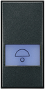 Axolute Кнопка 1Р (NO) 10 А 250 В~ с символом «звонок», цвет антрацит