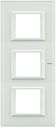 Axolute декоративные накладки прямоугольной формы, White, цвет белое стекло, на 2+2+2 модуля