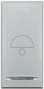 Axolute Кнопка 1Р (NO) 10 АX 250 В~ с символом «звонок», цвет алюминий