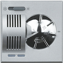 Axolute Электронный комнатный термостат со встроенным переключателем режимов «лето/зима», 2 А, 250 В~, питание 230 В~, цвет алюминий