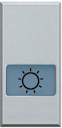 Axolute Клавиши с подсвечиваемыми символами для выключателей в дизайне AXIAL - 1 модуль, Лампа, цвет алюминий
