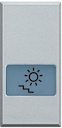 Axolute Клавиши с подсвечиваемыми символами для выключателей в дизайне AXIAL - 1 модуль, подсветка лестницы, цвет алюминий