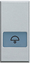 Axolute Клавиши с подсвечиваемыми символами для выключателей в дизайне AXIAL - 1 модуль, звонок, цвет алюминий