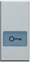 Axolute Клавиши с подсвечиваемыми символами для выключателей в дизайне AXIAL - 1 модуль, ключ, цвет алюминий