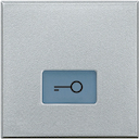 Axolute Клавиши с подсвечиваемыми символами для выключателей в дизайне AXIAL - 2 модуля, ключ, цвет алюминий