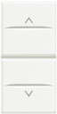 Axolute 2-х кнопочный переключатель 16 А, 1Р 1-0-2 – 2 модуля, цвет белый