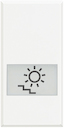 Axolute Клавиши с подсвечиваемыми символами для выключателей в дизайне AXIAL - 1 модуль, подсветка лестницы, цвет белый