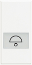 Axolute Клавиши с подсвечиваемыми символами для выключателей в дизайне AXIAL - 1 модуль, звонок, цвет белый