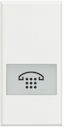Axolute Клавиши с подсвечиваемыми символами для выключателей в дизайне AXIAL - 1 модуль, телефон, цвет белый