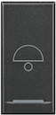 Axolute Кнопка 1Р (NO) 10 АX 250 В~ с символом «звонок», цвет антрацит