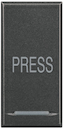Axolute Кнопка 1Р (NO) 10 АX 250 В~ с символом «PRESS», цвет антрацит