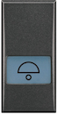 Axolute Клавиши с подсвечиваемыми символами для выключателей в дизайне AXIAL - 1 модуль, звонок, цвет антрацит