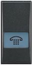 Axolute Клавиши с подсвечиваемыми символами для выключателей в дизайне AXIAL - 1 модуль, телефон, цвет антрацит
