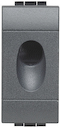 Заглушка с отверстием 9 мм, 1 модуль, черная
