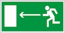 Знак безопасности BL-3015A.E04 Напр. к эвакуационному выходу налево