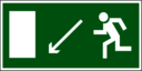 Знак безопасности BL-3517.E08 "Напр. к эвакуационному выходу налево вниз"