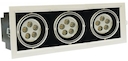Светильник светодиодный карданный тройной 3х5Вт,нейт.белый,390X140X140/чёрный,рамка белая