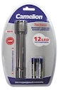 Camelion LED5106-12 (фонарь, мат.металлик, 12 LED, 2XR6 в комплекте, алюм.,блистер)