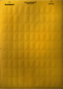 Табличка маркировочная с отверстиями, поликарбонат, 150х100мм. жёлтая