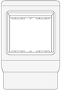PDA-GN 120 Рамка-суппорт под 2 модуля Gewiss