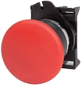Кнопка грибовидная, прозрачная без фиксации, красная , 40