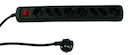 Антрацит Удлинитель 4 розетки, 2 м, с выкл., кабель H05VV-F 3G1,5