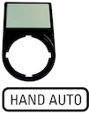 Шильдик "HAND-AUTO" с держателем 30х50, цвет черный