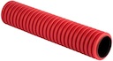 Труба гофрированная двустенная жесткая ПНД d50 6м (36м/уп) красная, EKF