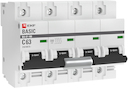 Автоматический выключатель 4P  63А (C) 10kA ВА 47-100 EKF Basic