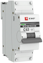 Автоматический выключатель 1P 63А (C) 10kA ВА 47-100 PROxima