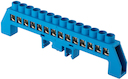 Шина 0 N (8х12мм) 14 отверстий латунь синий нейлоновый корпус комбинированный PROxima.