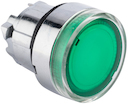 Исполнительный механизм кнопки XB4 зеленый плоский возвратный без фиксации, с подсветкой PROxima