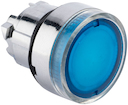 Исполнительный механизм кнопки XB4 синий плоский возвратный без фиксации, с подсветкой PROxima