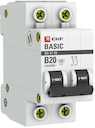 Автоматический выключатель 2P 20А (B) 4,5кА ВА 47-29 Basic