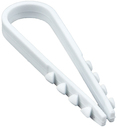 Дюбель-хомут для круглого кабеля (5-10мм) белый (100шт.) PROxima