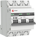 EKF mcb4763-3-40D-pro Автоматический выключатель 3P 40А (D) 4,5kA ВА 47-63 PROxima