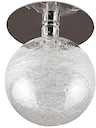DK14 CH/WH Светильник ЭРА декор "стеклянный шар с паутиной" G4,20W,12V, JC хром/прозрачный
