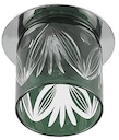 DK53 CH/GG Светильник ЭРА декор  cтекл.стакан "листья" G9,220V, 40W, хром/серо-зеленый