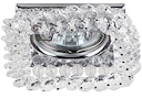 DK21 CH/WH Светильник ЭРА декор "квадратный с мелкими кристаллами" MR16,12V/220V, 50W,  хром/прозрач